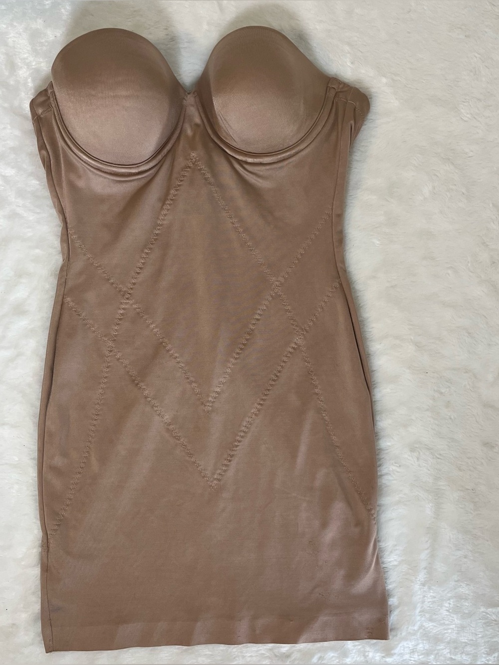 Victoria’s Secret Shaping Slip 36B Nude Beige Strapless Body Shape